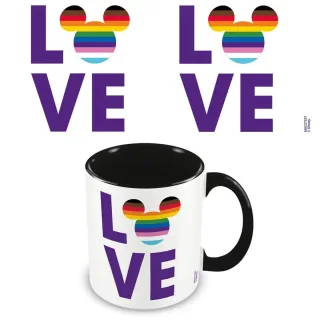 Disney - Kaffeebecher "Pride", "Love" (Weiß/Violett/Schwarz)