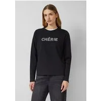 s.Oliver Langarmshirt T-Shirt Longsleeve mit Perlenschriftzug