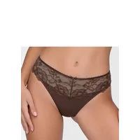 LASCANA String Vittoria mit seidiger Microfaser & floraler Spitze