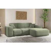 Kaiser Möbel Ecksofa Eckcouch SIENA L-Form, Stoff Poso/Salvador/Maloy/Artico/Velo, Einzelsofa, Bequem, originelles Design, praktisch, viele Farben