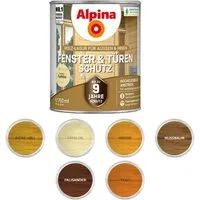 Alpina Holzschutzlasur Alpina 750 ml Fenster- und Türen Schutz Holzlasur Farbwahl, Mit bis zu 9 Jahren Schutzdauer