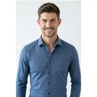 OLYMP Businesshemd No. Six 24/Seven super slim in bequemer Jersey-Qualität