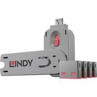 USB Port Schloss (4 Stück) mit Schlüssel, Diebstahlschutz pink, Code: PINK