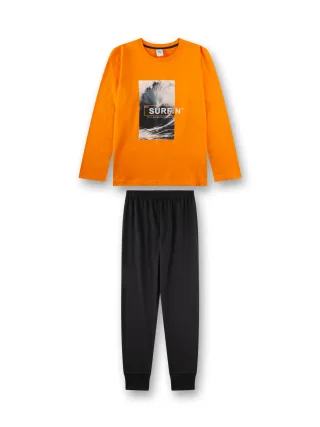 Sanetta - Schlafanzug lang flame orange - Gr. - 140