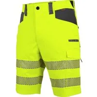 Würth MODYF Arbeitsshorts Neon EN 20471 1 Kurze Warnschutzhose für Herren Strapazierfähige, komfortable HI-VIS Arbeits-Shorts