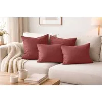 Amilian Dekokissen - Kissen Set 4er - Sofakissen mit Füllung 2x 50x50 + 2x 35x45cm, (4 Stück) Kuschelkissen - Zierkissen mit Kissenfüllung - Couchkissen