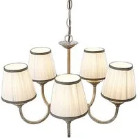 Lindby Kronleuchter Lumiel, Bronze IP20, 5 x 40 W