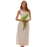 Love & Roses Midikleid Love & Roses Midikleid mit Spitze, Brautmode (1-tlg)