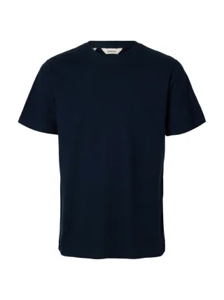 Selected - T-Shirt - Slhadam blau - Gr. - L