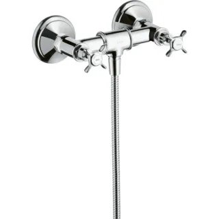 hansgrohe Axor Montreux 2-Griff-Brausearmatur 16560000 Aufputz, 1 Verbraucher, mit Kreuzgriffen, chrom