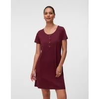 Mamalicious Umstandsnachthemd MLMIRA SOLID JRS NIGHTGOWN 2F A. E. NOOS aus Baumwolle, Regular Fit, mit Rundhalsausschnitt, kniefrei
