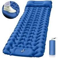 Athlix Isomatte Isomatte Outdoor Isomatte Camping aufblasbare Matratze mit Pumpe, Integrierte Pumpe, bis 200KG tragfähig, nur 800g schwer