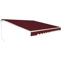 COSTWAY Gelenkarmmarkise 300x250cm mit Handkurbel, für Balkon