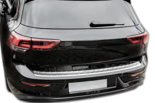 Edelstahl Ladekantenschutz Chrom Stoßstange Schutz Abdeckung mit Abkantung für VW Golf 8 VIII ab 2020-