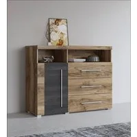 OTTO home Kommode Roger,Breite 120cm, moderne Anrichte mit 3 Schubladen, Kommode mit viel Stauraum, Masse 120x92x38,5 (B/H/T)