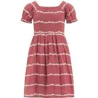 happy girls Druckkleid mit gesmoktem Oberteil