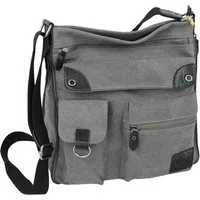 J JONES JENNIFER JONES Schultertasche Große Damen Umhängetasche aus Canvas, Vintage Look, viele Fächer