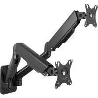LogiLink Monitor-Halterung BP0146, (Monitorwandhalterung 2-fach 17–32" Gasdruckfeder 90–540 mm max 9kg belastbar pro Arm schwarz)