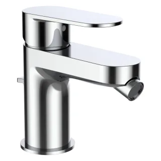 LAUFEN Bidetarmatur Festauslauf Ausladung 105 mm mit Ablaufventil chrom H3415110041111
