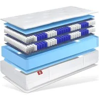 Boxspringmatratze 33cm hoch XXL, Doppel Taschenfederkern Matratze, TerraMed BOX, Matratzen Perfekt, 33 cm hoch, (Intergierter Kaltschaumtopper, 90x200, 100x200, 120x200, 140x200, 160x200, 180x200, 80x200cm), Härtegrad H2, H3, H4, H5 möglich