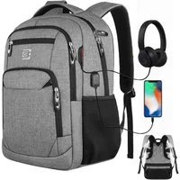 OKWISH Laptoprucksack Laptop Rucksäcke Schulrucksack Wasserbeständig Laptoptasche (Uni Tasche Businessrucksack Sportrucksack, Backpack mit Laptopfach, Anti-Diebstahl, mit USB-Anschluss), Herren Damen Jungen Teenager Arbeit Business Freizeit Reisen