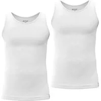 MUSTANG Unterhemd Worker Rib Unterhemd Achselshirt Doppelripp (Spar-Set, 2-St) OEKO-TEX® Standard