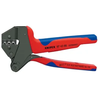 KNIPEX Crimp-Systemzange MC4 & MC4 EVO2 für auswechselbare Crimpeinsätze brüniert 200 mm - 974366