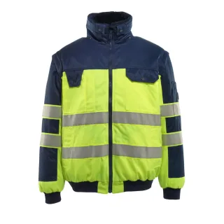 MASCOT Livigno Pilotjacke SAFE IMAGE Hi-vis Gelb / Marine L - 00920-660-171-L