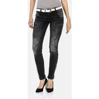 Cipo & Baxx Slim-fit-Jeans Jeans mit Verschiedenen Ziernähte, WD437