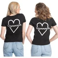 Couples Shop T-Shirt Herzensmensch Best Friends Sister T-Shirt mit modischem Brust- und Rückenprint