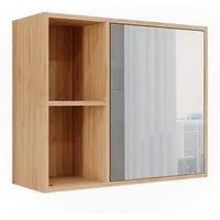 Vicco Badezimmerspiegelschrank Lucie, Bambus, 54 x 44.5 cm mit Spiegel (1-St)