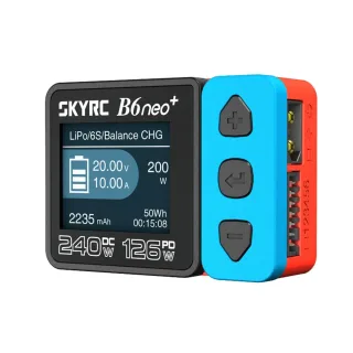 SkyRC B6neo+ DC 240W 10A PD 126W Multi-function Smart Charger for RC Aircraft Charge 1-6cells LiPo/LiFe/LiIon/LiHV 2-15c
