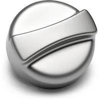 keenberk Küchenspüle Drehknopf Durchmesser 44mm matte Chrom-Optik Drehbetätigung Ersatzteil