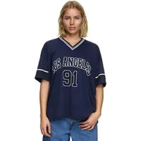 Worldclassca T-Shirt Worldclassca Oversized LA 91 Los Angeles Print T-Shirt College Tee