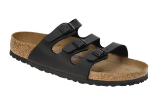 Birkenstock 53011 BS Florida Damen Pantoletten Schwarz Anatomisch geformtes K...