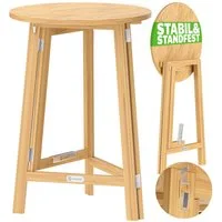 Casaria Stehtisch (1-St), Holz klappbar 111 cm hoch 78 cm rund Bistro Garten Bar Gastro Party