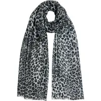 Caspar Modeschal SC542 Leichtes Halstuch mit exotischem Leo Muster Animal Print, ideal für Frühlingstage und laue Abende