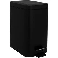 relaxdays Kosmetikeimer Bad Mülleimer 5 l Softclose, schwarz