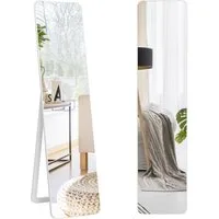 COSTWAY Standspiegel, Ganzkörperspiegel stehend/ Wandmontage, 160 x 37 cm