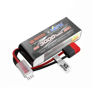 MJX 2S 7.4V 25c 3000mAh L I-PO Battery with T-plug for MJX 16208 16209 14301 14302 14303 14304 14209 14210 14211 RC Car