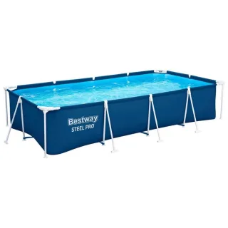 Bestway Pool, Blau, Kunststoff, 5,700 L, 4-Sitzer, Rechteckig, 211x81x400 cm, Freizeit, Pools und Wasserspaß, Pools