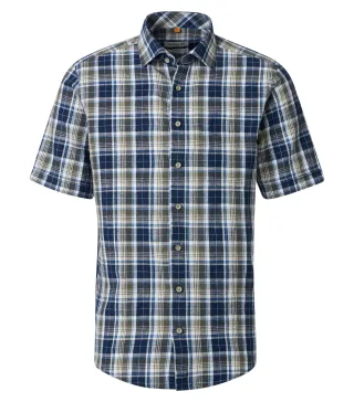 REDMOND - Freizeithemd Kurzarm grün - Gr. - M