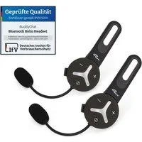 BuddyChat Buddy Chat Duo Bluetooth® Interkom Bluetooth-Kopfhörer (Bluetooth, Gegensprechanlage, bis zu 1000 m, Intercom, für 2 Teilnehmer)