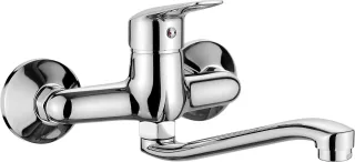 Neuesbad Serie 270 Wandmontage Spültischarmatur, Chrom NB1DEBMO080M1