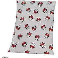 Kinderdecke Decke 75 x 100 cm Minnie Maus, HTI-Living, Kuscheldecke Kinder