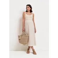 Seraphine Trägerkleid Seraphine Kleid aus Webstoff mit Häkeldetail (1-tlg)
