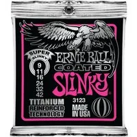 Ernie Ball Saiten, (EB3123 9-42 Coated Titanium RPS Super Slinky), EB3123 9-42 Coated Titanium RPS Super Slinky - E-Gitarrensaiten