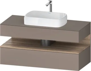 Duravit Qatego Konsolenwaschtischunterbau wandhängend Basalt Matt 1200x550x600 mm - QA4732055430000 QA4732055430000