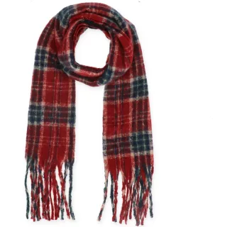 Halsüberkopf Accessoires - 45x180 Schal Karo rot - Gr. - OS