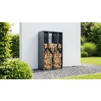 weka Kaminholzregal Brennholzregal, BxTxH:95x50x160 cm, Metall pulverbeschichtet